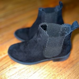 Black suede ankle boots